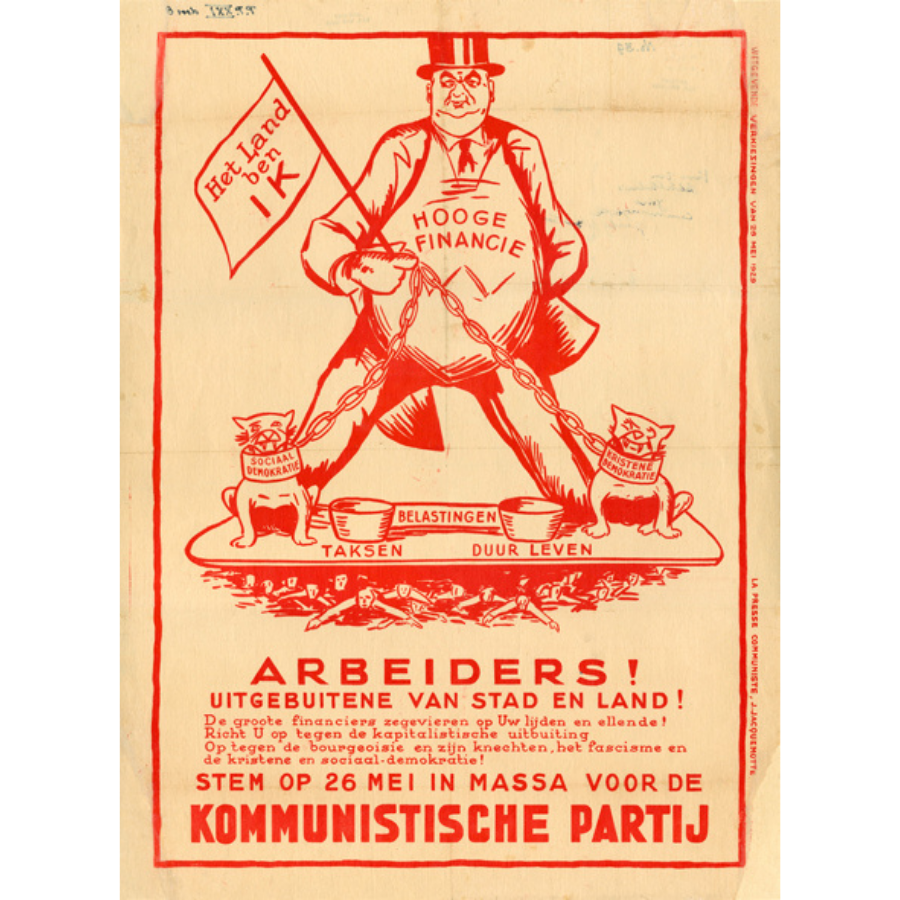 Affiche van de Kommunistische Partij voor de parlementsverkiezingen van 1929